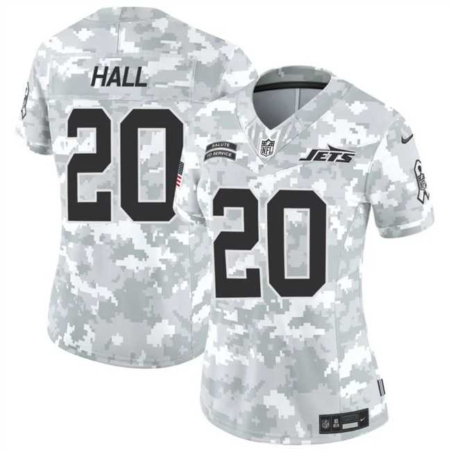 Womens New York Jets #20 Breece Hall 2024 F.U.S.E Arctic Camo Salute To Service Limited Stitched Jersey Dzhi